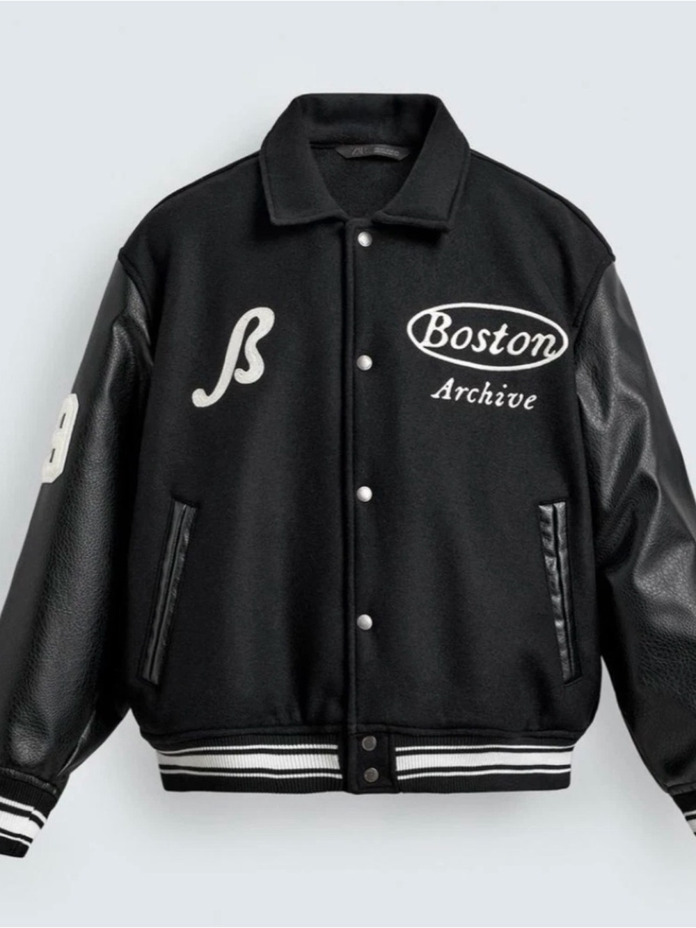 Zara Archive Black Varsity Jacket